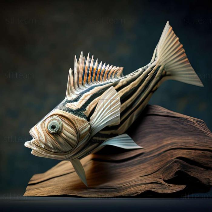 3D модель Смугастохвоста риба афіосемія (STL)